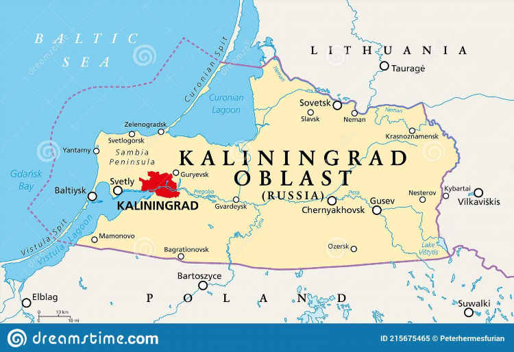 Карта калининграда границы